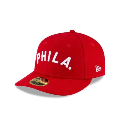 Philadelphia Phillies Gorra | New Era MLB Ligature Low Profile 59fifty Fitted Cap Mexico - Rojos